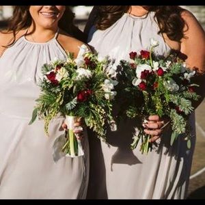 Halter Bridesmaids dress with a cutout in back